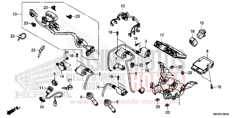 HILFSKABELBAUM/ZUENDSPULE von Africa Twin MAT BALLISTIC BLACK METALLIC (NHA86) von 2019